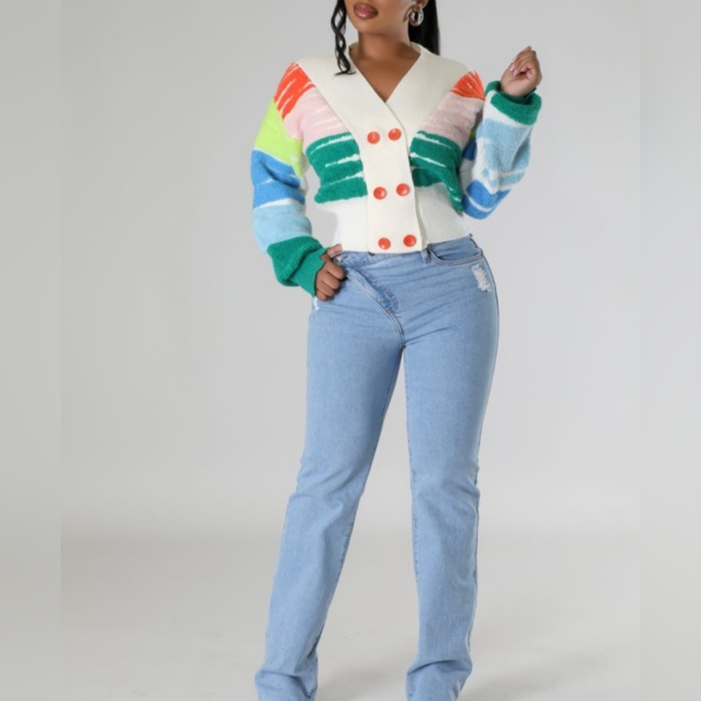 JOYFUL COLORBLOCK CARDIGAN - Picture 4 of 5